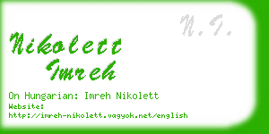 nikolett imreh business card